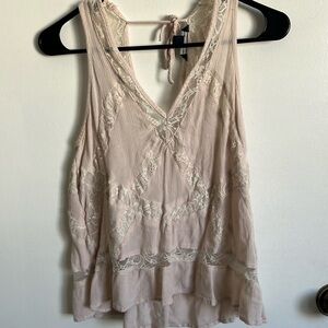 American eagle lace trim blouse size small
